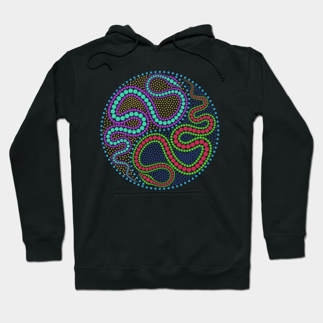 Yin & Yang - Snakes - Colour Hoodie by Ricardo77